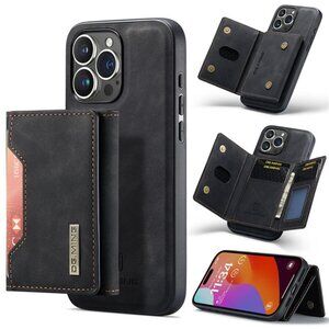 DG.MING M2 For‎ iPhone 15 Pro Max Case with Detachable Magnetic Trifold Card Bag